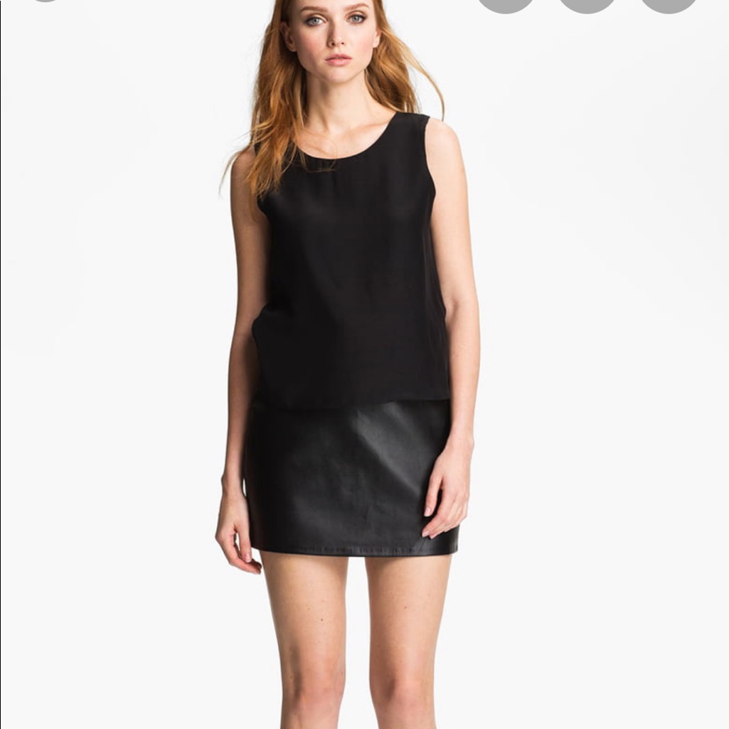 Parker Silk And Leather Dress